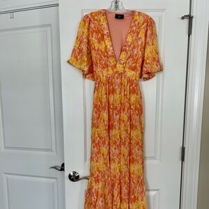Vici Ginger Tropical Maxi Dress Small Women’s